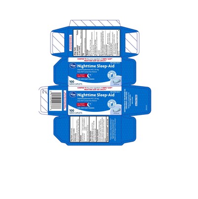 Image Description (Kroger Sleep Aid Simply Sleep Caplets 100ct Ctn 1)